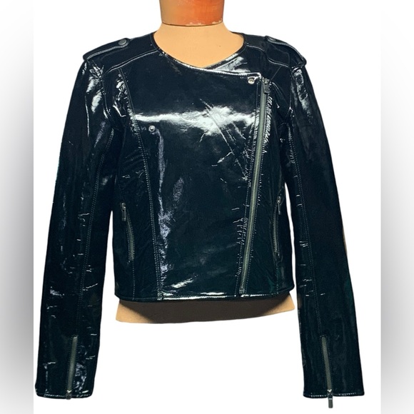 AS by DF,  Recycle Patent Leather, Moto Jacket - Picture 2 of 13